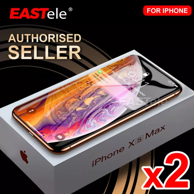 2x Apple iPhone 11 Pro XS Max XR GENUINE EASTele Tempered Glass Screen Protector