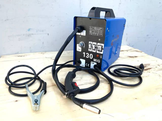 MIG 120amp 110V Flux Core Auto Wire Feed Welding Machine No Gas Welder & Helmet 3