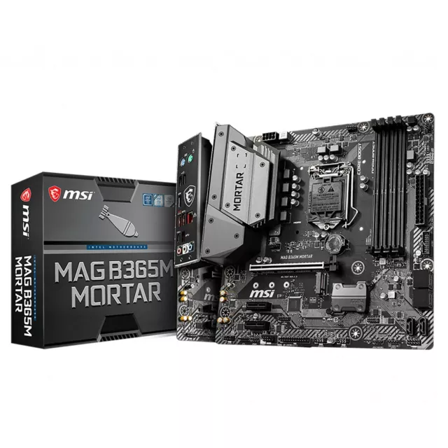 MSI MAG B365M Mortar mATX Mainboard passt für i5 9600KF / i7 9700KF / i9 9900KF