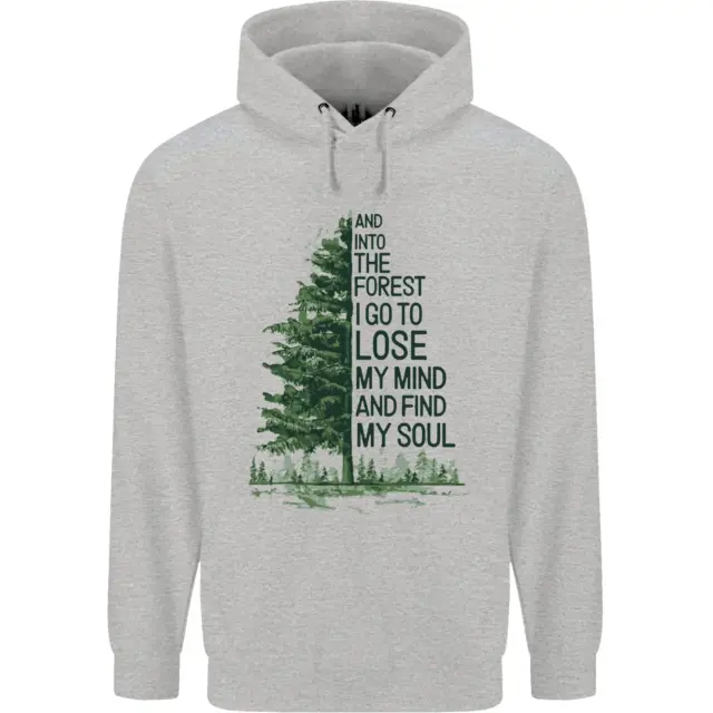 Into the Forest Outdoors Trekking Hiking Mens 80% Cotton Hoodie