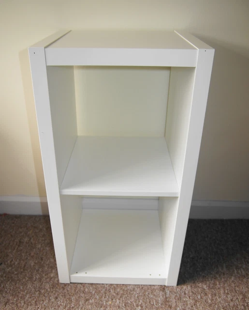 IKEA KALLAX WHITE 2 Cube Storage Shelving Unit £15.00 - PicClick UK