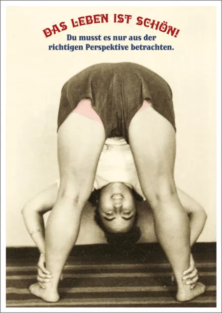 Postkarte Spruch witzig Das Leben ist schön! Du musst es nur aus der richtige...