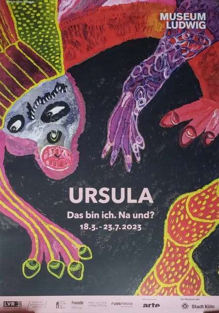 Ur­­su­la Surrealist Original Museum Ludwig Cologne Germany Exhibition Poster