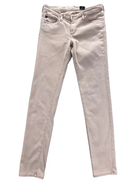 AG Adriano Goldschmied Size 27 The Stilt Cigarette Leg Jean Low Rise Blush Tan