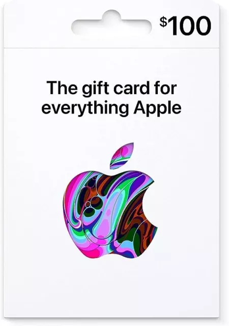 $100 APPLE GIFT Card App Store iTunes iPhone iPad AirPods MacBook