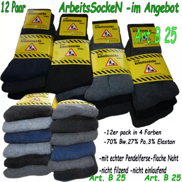 dicke Arbeitssocken Baumwollsocken Berufssocken Arbeitsstrümpfe schwarz,grau  C