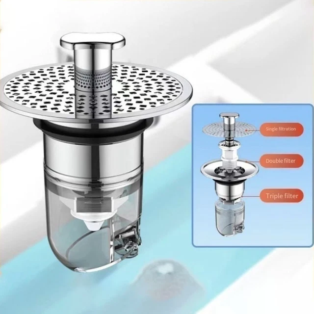 3 Pièces Cheveux Silicone DIYEAH Pour Évier Et Drain - Bouchon Anti Colmatage Facile à Installer