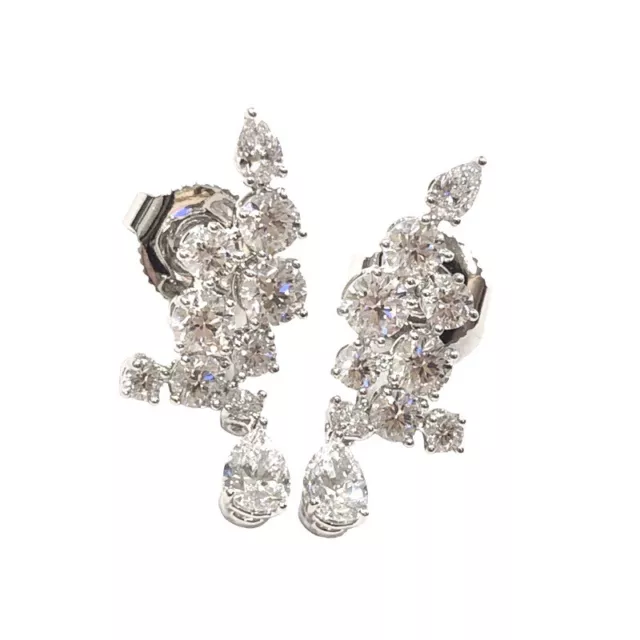 Harry Winston funkelnder Cluster Diamantohrringe EADPPSDRSPC Ohrring Japan o...