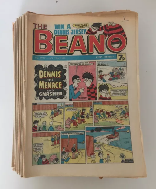 55 Issues The Beano Vintage Comics Job Lot Bundle 1979 to 1980 Good Condition