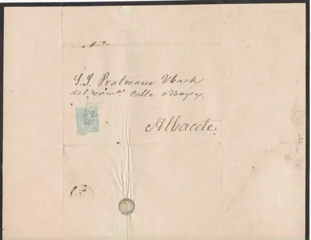 Spain 19th centuary stamps cover Ref 8286