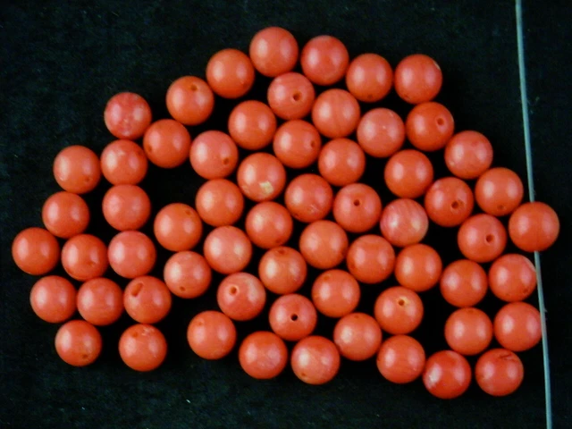 62 Pics Lovely Rare Chinese Pink Coral Round Beads RR112
