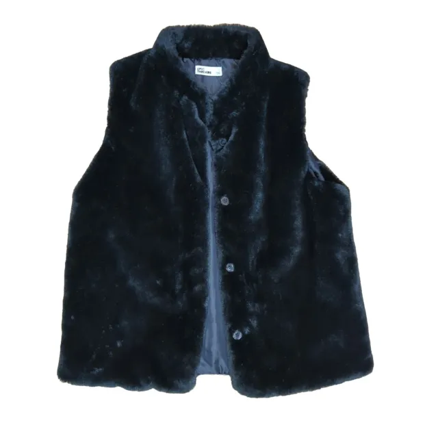 Epic Threads Girls Faux Fur Vest Black Large