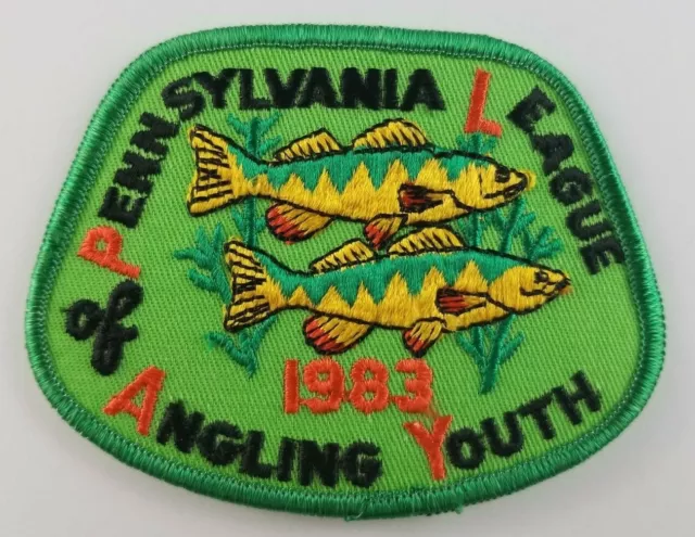 Pennsylvania League Angling Youth 1983 NEW 4'' inch Fish Perch Fishing Patch