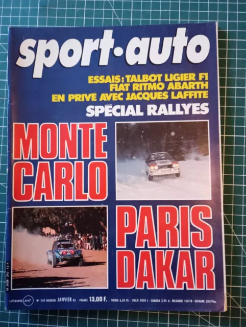 AN31 Sport auto 1982 N°240 Talbot Ligier F1 - Fiat Ritmo Abarth