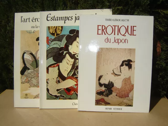 Lot De 3 Livres Sur L'art   Erotique Du Japon