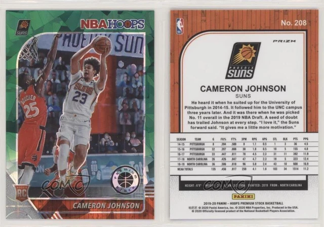2019 NBA Hoops Premium Stock Green Cracked Ice Prizm Cameron Johnson Rookie RC