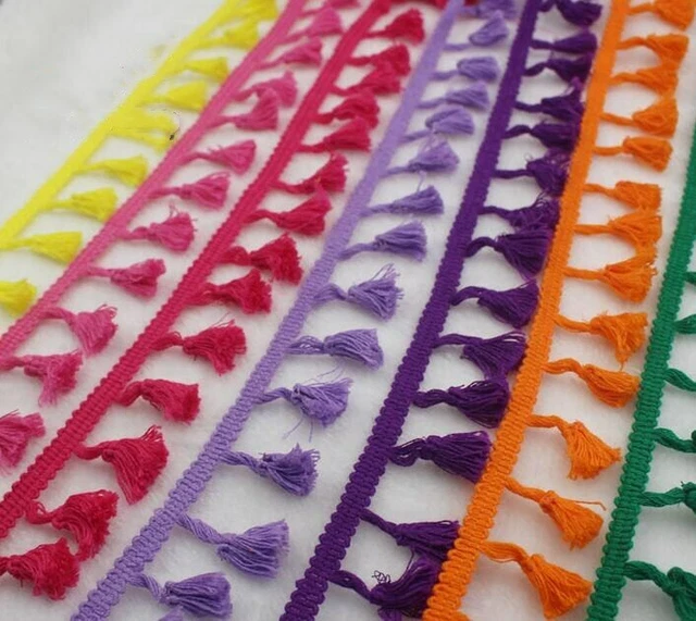 2 Yards Tassel Fringe Lace Trim Edge Curtain Decoration Clothing Sewing DIY