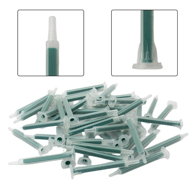 50pcs 2K Adhesive Mixing Tips Mixer Nozzles Tips Static Durable AB Mixing Hose