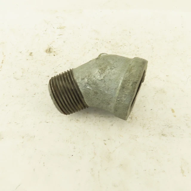 1" NPT 45° Street Elbow Galvanized Iron Pipe Schedule 40 USA