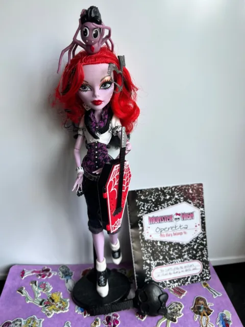 B#6 Monster High Doll Operetta MOLTO RARA Prima Onda 100% COMPLETA Ex Cond