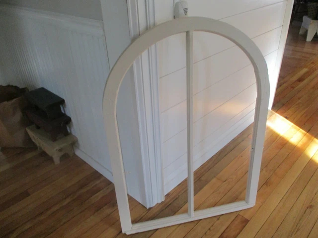 Antique arched window sash/nice one/creamy white/beige. Architectural design