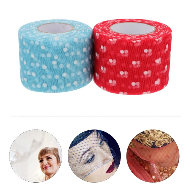 2 rollmesh tulle ribbon en Verpackung Band Tüll Spool Tüll Stoff Rollen Breit