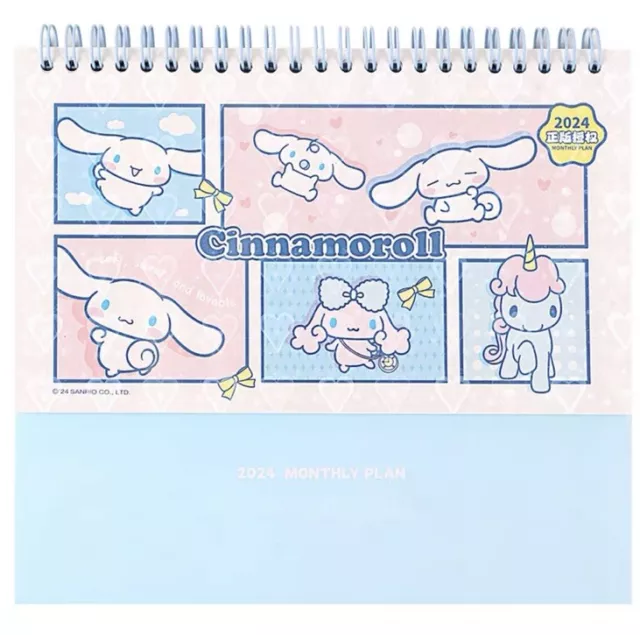 SANRIO CHARACTERS CINNAMOROLL 2024 Calendar Desktop Calendar Monthly