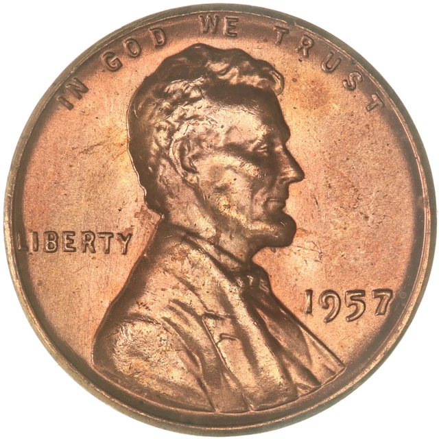 1957 Lincoln Wheat Cent BU Penny US Coin