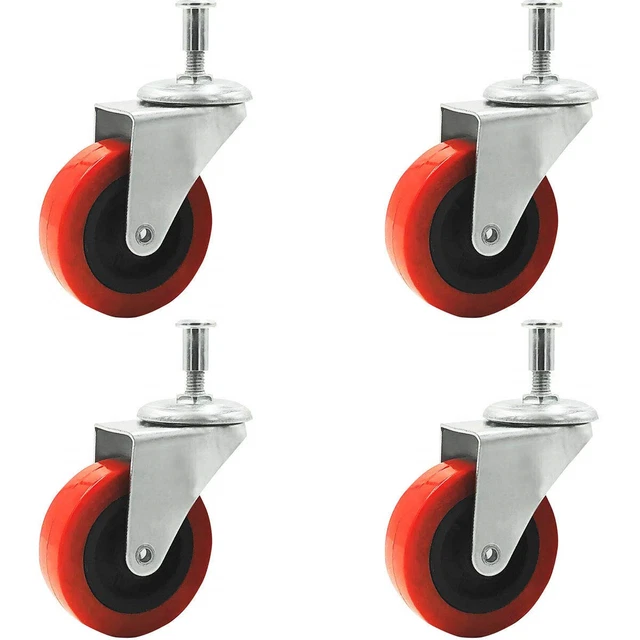 Online Best Service 4 Pack Heavy-Duty 2" LOW PROFILE Swivel Caster Wheel for