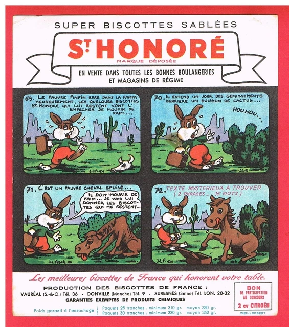 Buvard - Biscottes St Honore - Bandes Dessinees N°  69 - 70 - 71 - 72