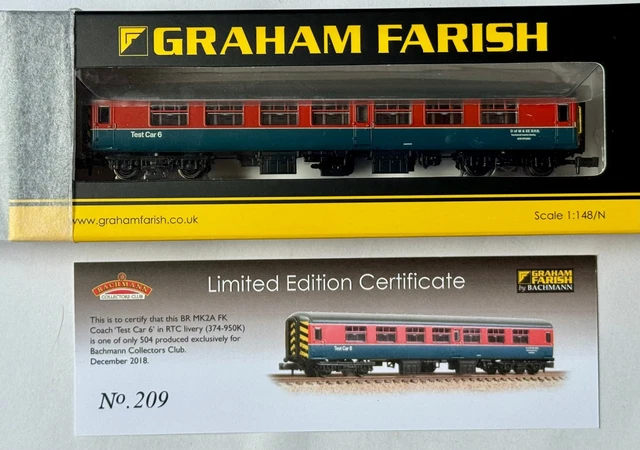 Br Rtc Lab Car GRAHAM FARISH 374-950K BR RTC Test Car 6, Collectors Club, New, N Gauge ...