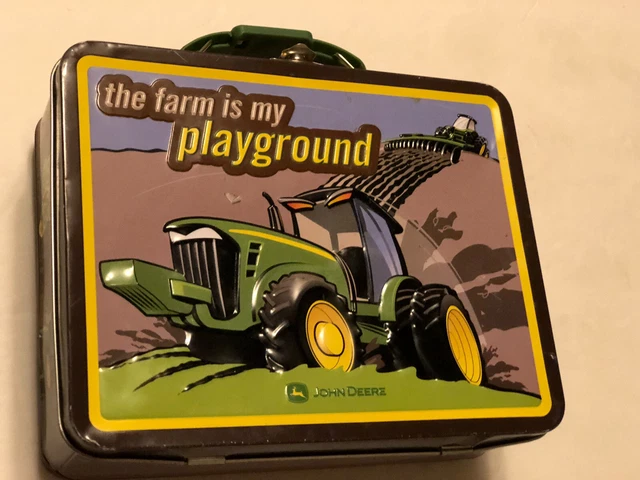 John Deere Tin Lunch Box The Farm is My Playground