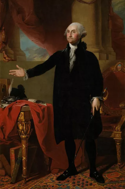 George Washington by Gilbert Stuart as Paper Print or Canvas Giclee + Ships Free