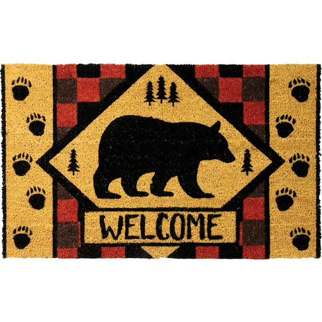 River's Edge Products Coir Doormat Outdoor Welcome Mat, 30 by 18 Inches