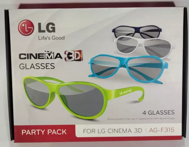 LG 3D Glasses AG-F315 Party Pack , 4x 3D Brille für LG 3D , 4 Stück , neuwertig