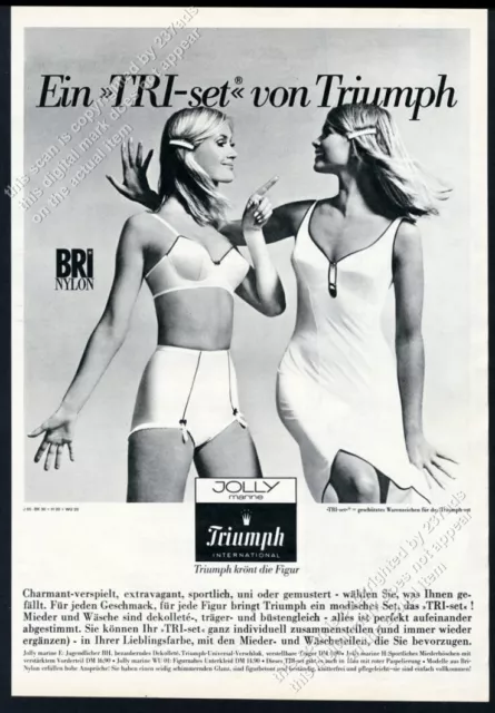 1965 Triumph lingerie bra girdle woman photo German vintage print ad 