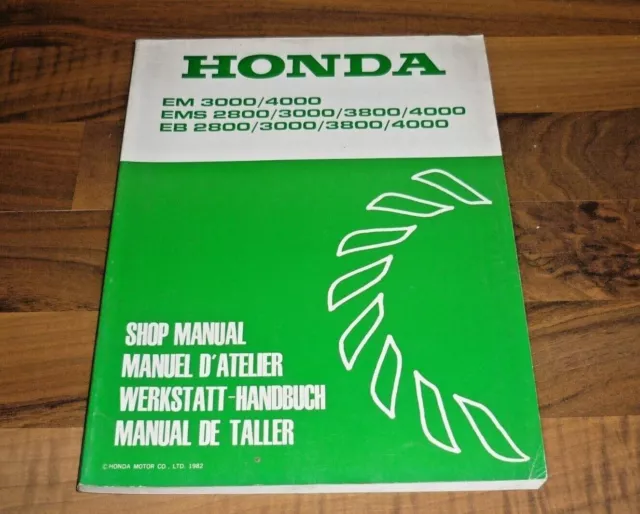 HONDA EB2800 - EBS4000 Generator Stromerzeuger 1982- General WERKSTATT HANDBUCH