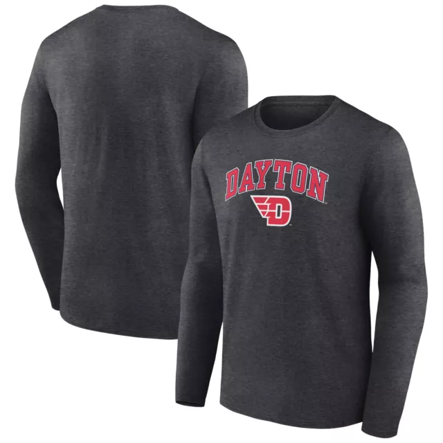 Men's Fanatics Branded Charcoal Dayton Flyers Campus Long Sleeve T-Shirt