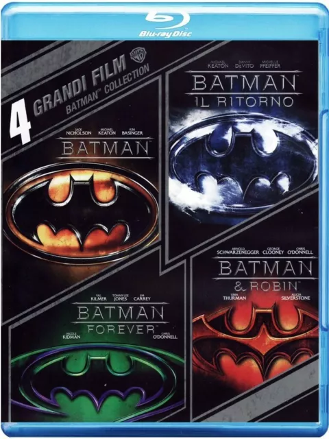 4 Blu-ray BATMAN COLLECTION 4 Grandi Film box cofanetto serie completa nuovo