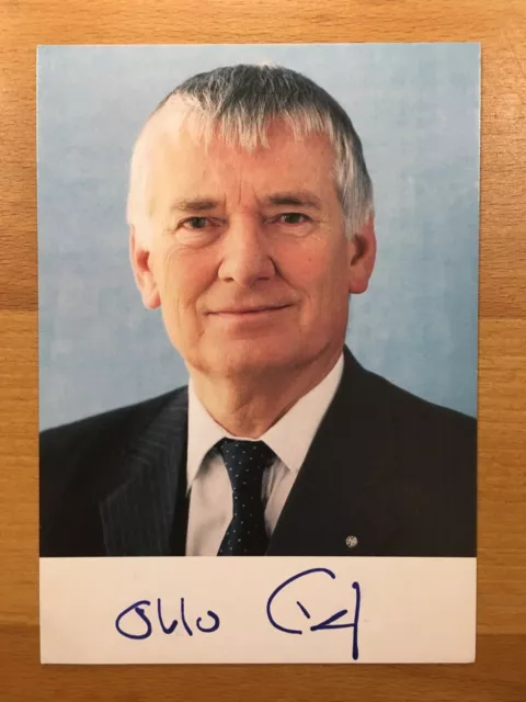Otto Schily Politiker SPD, Minister MdB or. handsignierte Autogrammkarte 2004
