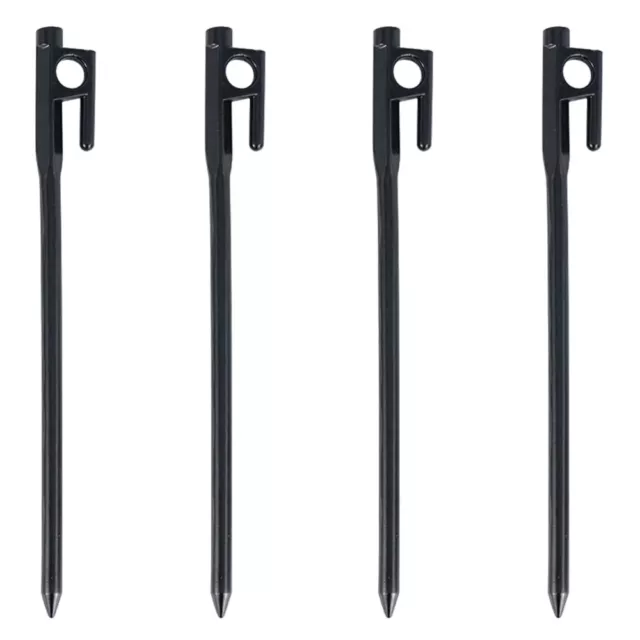 4 Pcs Tent Pegs Cast Iron Outdoor Camping Stakes Titanium Steel