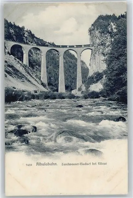 50500758 - Filisur Albula-Bahn, Landwasser-Viadukt Bergbahn
