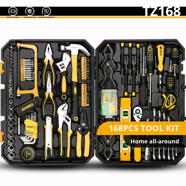 ✅ 168Pcs Set kit di Utensili Cassetta Degli Attrezzi PINZE CHIAVI CACCIAVITI