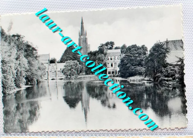 Carte Postale Belgique, Bruges Brugge Le Lac D'amour, Belgium Belgie, Vrai Photo