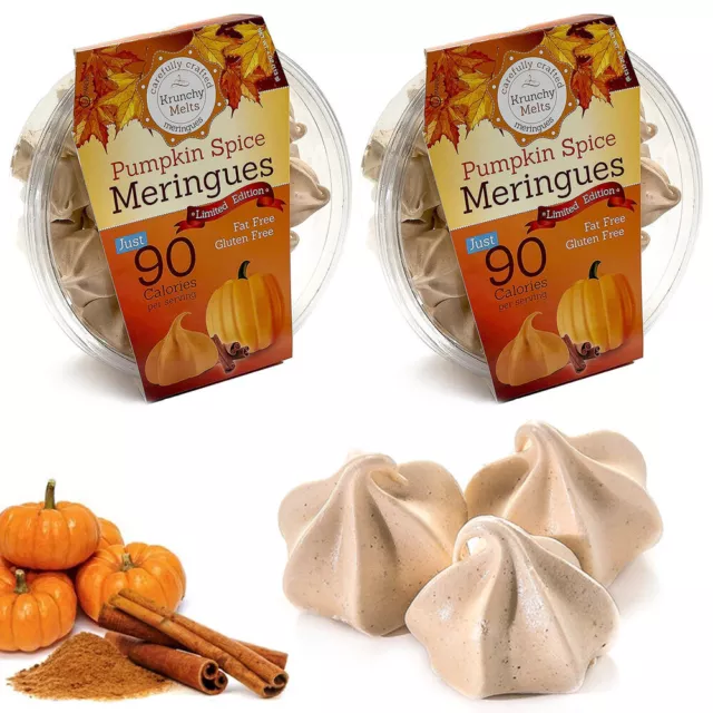 2 Boîtes Potiron Spice Meringue Cookies Gluten sans Gras Sucré Vacances Traiter