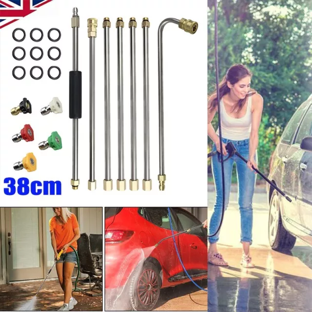 Gutter Cleaning Tool Pressure Washer Extension Wands Roof Cleaner with 5 Nozzles
