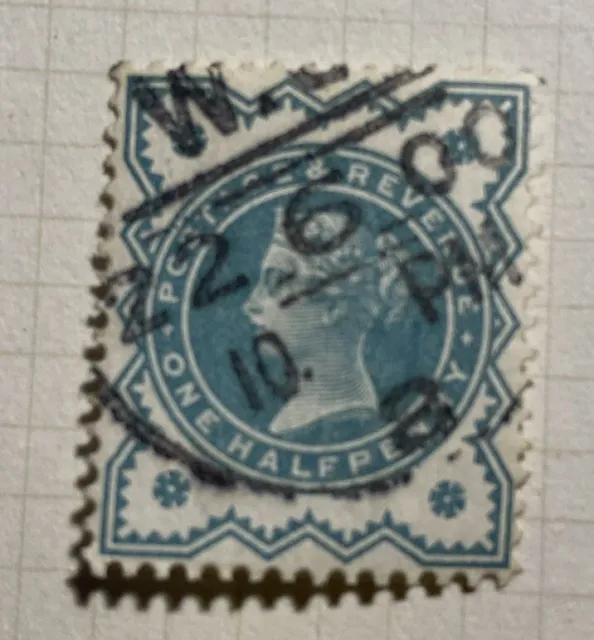 GB 1880’s QUEEN VICTORIA - ONE HALF PENNY STAMP Postage Revenue