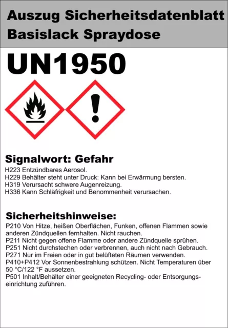 Für Mini 851 Chili / Solar Red Spraydose Basislack Sprühdose 400ml 2