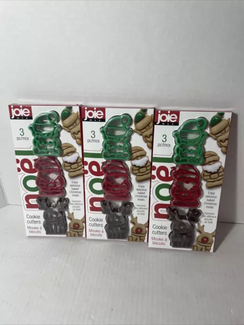 Lot of 9 Christmas Cookie Cutters - Santa, Elf, Reindeer New In Packages