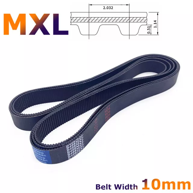 MXL Width 10mm Rubber Timing Belt Synchronous Closed Loop Perimeter 81-4157mm